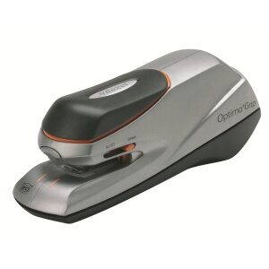 Rexel Optima Grip Electric Stapler Orange/Silver 20 Sheet