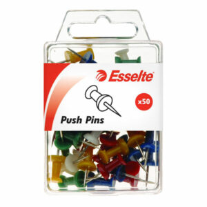 Esselte Pins Pack 50 Assorted Push Pins