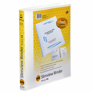 Binder Insert Marbig A4 3 O-Ring 16MM Light Pp Slimview White