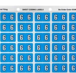 Avery Lateral File Labels Numeric 6 PKT 180