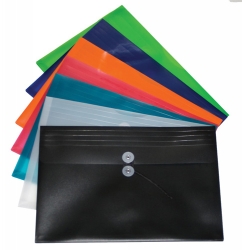Colby Pop Landscape Foolscap Polystring Envelope With String Tie Purple Each. 12 To A Pack