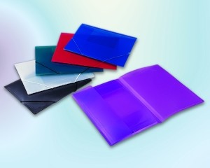 Document Wallet Polyprop Beautone Superline Blue With Elastic Lock