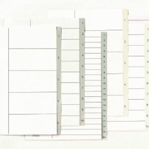 Marbig A4 Poly Propylene White 1-20 Indices