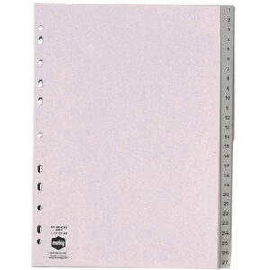 Divider A4 Marbig Pp 1-54 Grey 35140