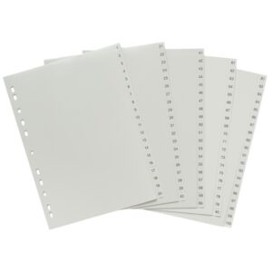 Marbig A4 Pp 1-20 Grey Numerical Indices