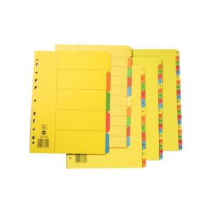 Marbig Manilla Brights A4 Dividers 1-20 Tab Set