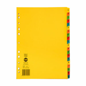 Marbig Manilla Brights A4 Dividers A-Z Tab Set
