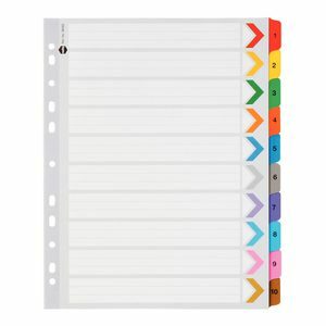Dividers Marbig A4 Manilla Extra Wide Pvc Col Tab 1-10