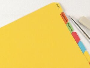 Divider A4 Marbig Manilla Board 10 Tab Erasable Multi Coloured Tabs 37910