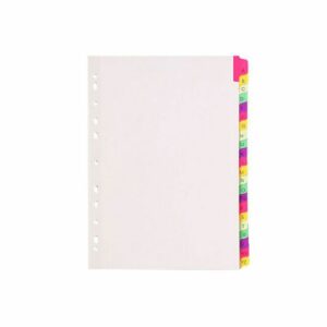 Marbig Fluoro Dividers A4 A-Z Tab White Set