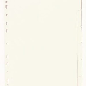 Manilla White Dividers A4 Punched 6 Tab Set