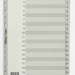Dividers Bantex A4 Pp Grey 1-20