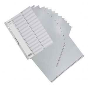 Dividers Bantex A4 Pp Grey 1-54