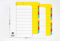 Dividers Bantex A4 Manilla Bright Col 5 Tab Non-Reinforced