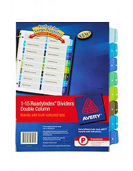 Avery Double Column Readyindex Dividers 1- 31 L7411-31Dc Set