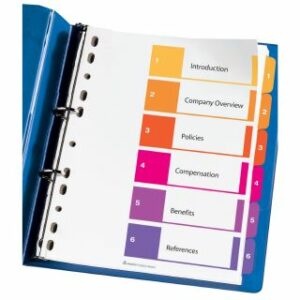 Avery Ready Index Dividers A4 1-6 L7411-6 Set