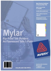 Dividers Avery A4 Fluoro 5 Tab 85732