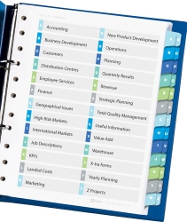 Avery Double Column Readyindex Dividers A-Z L7411-Az Set