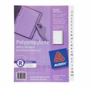 Avery L7411-Az 85622 White Polypropylene Dividers