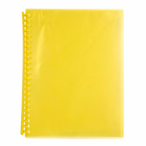 Display Book Marbig A4 20 Pocket Refillable Translucent Yellow