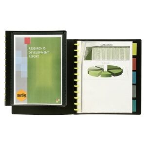 Display Book Marbig A4 Kwik Zip Insert Cover 10 Pocket