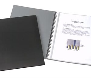 Display Book Marbig A4 Twin Wire Black Fixed 30 Pocket