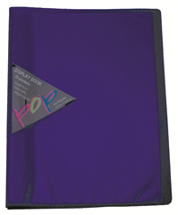 Colby 248A Pop Display Book Purple A4 With 10 Pockets