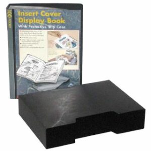 Colby Insert Front Cover Fixed Pocket Display Books A4 Black 100 Pockets With Slipcase