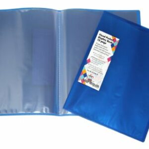 Display Book Colby A4 H253A Harlequin Blue 10 Fixed Insert Clear Pockets