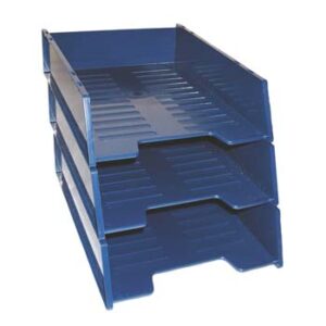 Italplast Multi Fit Document Tray. Dimensions: 354L X 263W X 80H MM. Antique Blue.