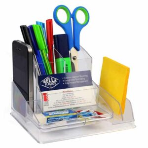 Italplast Desk Organiser Clear Tint