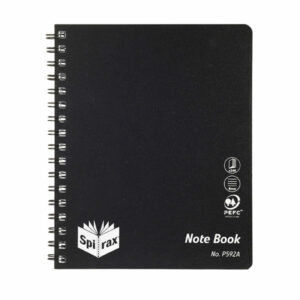 Note Book Spirax P592A Pp Side Opening 240Pg Black