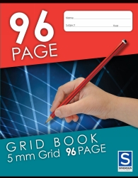 Grid Book Sovereign 225X175MM 5MM Grid 96Pg