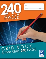 Grid Book Sovereign 225X175MM 5MM Grid 240Pg
