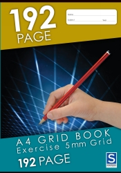 Grid Book Sovereign A4 5MM Grid 192Pg
