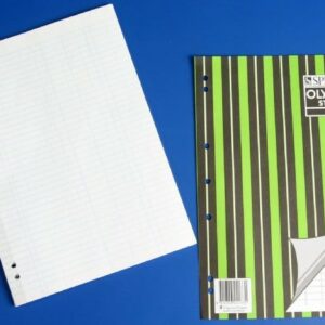 Olympic Reinforced Loose Leaf Refills A4. 297X210MM Punched 7 Holes. Pack/50 Ruled Treble Cash 3 M.C.