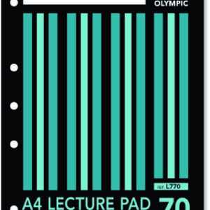 Olympic Lecture Pad. A4 70 Leaf 7MM 7 Hole