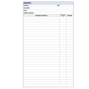 Meetings Debden Dayplanner Personal Size Refill