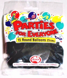 Balloons Alpen Lge Black 15'S