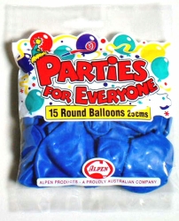 Balloons Alpen Lge Blue 15'S