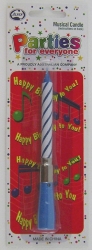 Candles Alpen B/Day Musical Asst Cols