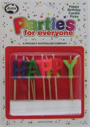Candles Alpen B/Day Happy Birthday Picks 65MM