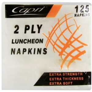 Capri Luncheon Napkins White 2Ply 125S