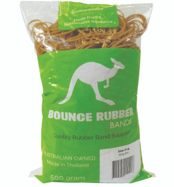 Rubber Bands Bounce 500GM Size 16