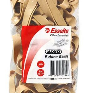 Rubber Bands Esselte 500 Gram Size No 107 (37896) 177mm x 15mm