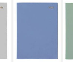 Soho Spiral Diary A6 1 Day To A Page 2026 Asst Colours Blue Sage Green & Ash