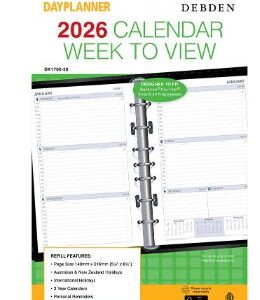 Weekly Dated DK1700-26 Debden Dayplanner Desk Refill 2026