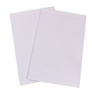 Quill Super Bank White Ruled Pads Pack 10 Foolscap 60Gsm 90 Leaf