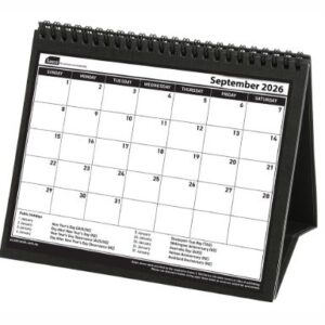 Sasco Desk Calendar Trifold Month To View 210 X 180MM 2026