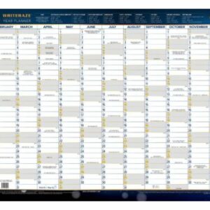 Writeraze 2026 Laminated Wall Planner 500X700MM Rolled 10600-26